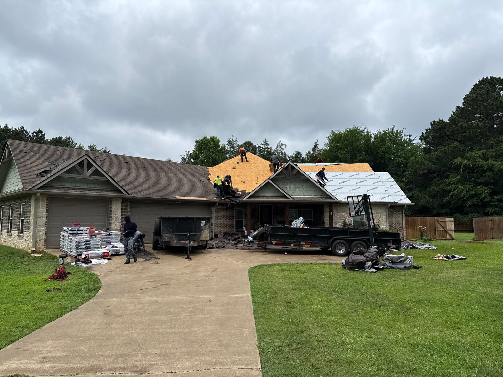 Roof install in progress by Rafter S